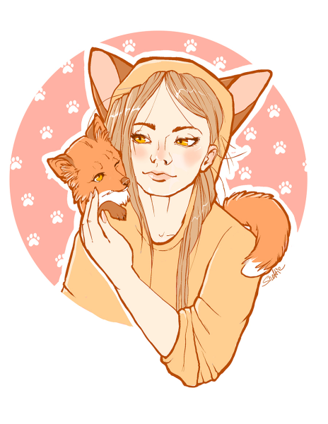 Лис в виде человека арт