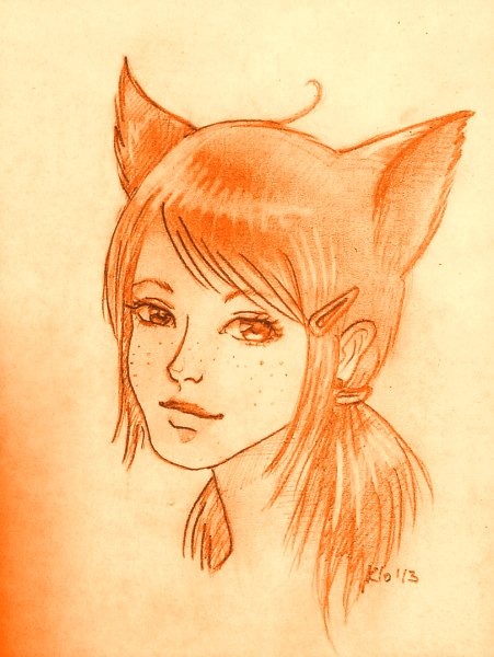 Девочка Лисичка рисунок