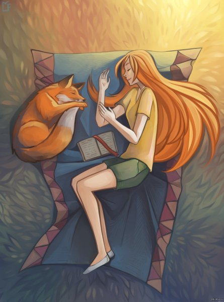 Девушка лиса арт