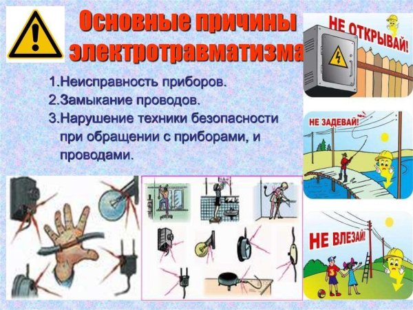 Осторожно электричество памятка для детей