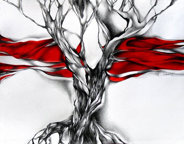 Черный белый красный