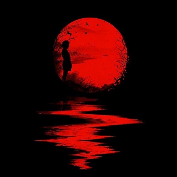 Черно красная ава