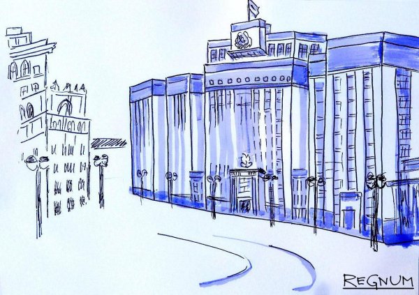 Здание государственной Думы рисунок