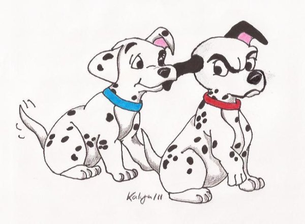 Далматинец рисунок карандашом