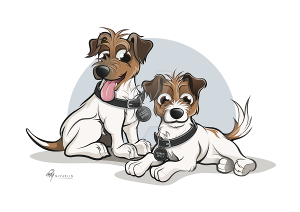 Джек Рассел терьер мультяшные