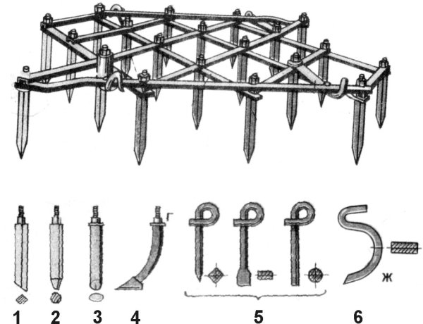 Зуб бороны БЗСС-1 чертеж