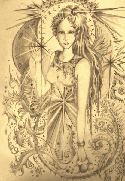 Греческая богиня Афродита рисунок