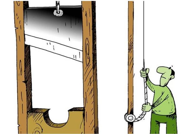 Дверь с гильотиной