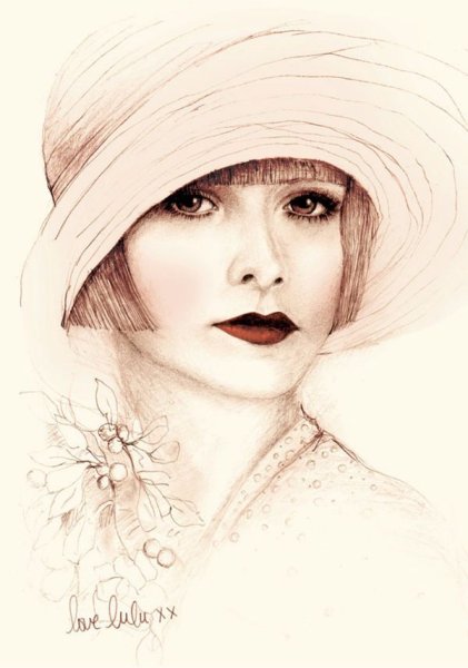 Женский портрет карандашом