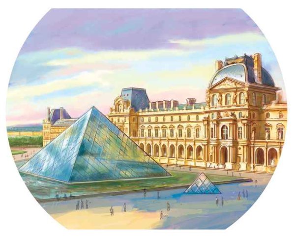 Париж музей Лувр рисунки