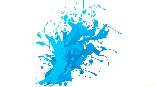 Брызги краски на прозрачном фоне