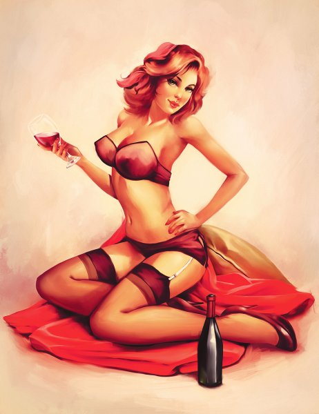 Арты в стиле пин ап