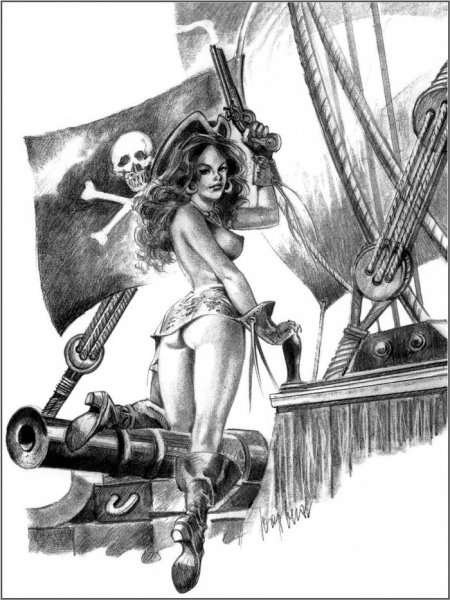 Объятия в постели Рисованные