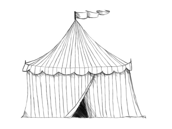Рисование шатер для детей