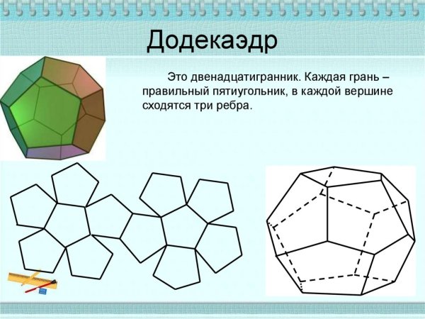 Правильные многогранники додекаэдр
