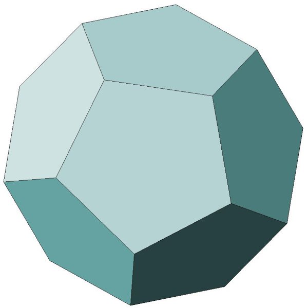 Додекаэдр черно белый