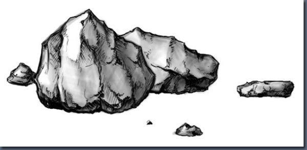 Нарисовать каменный уголь