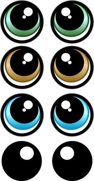 Круглые глазки для поделок