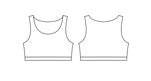 Технический рисунок спортивного топа