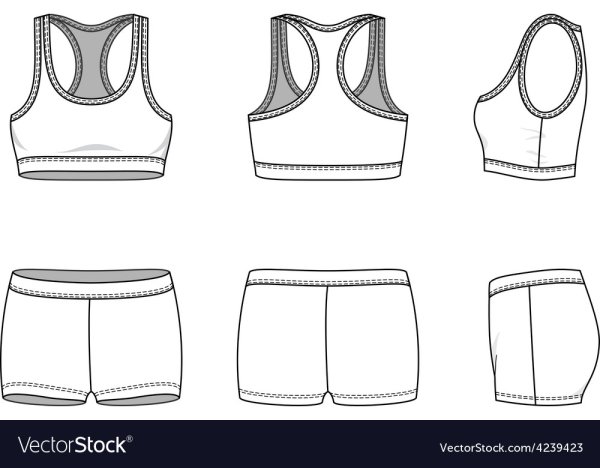 Спортивный топ нарисовать