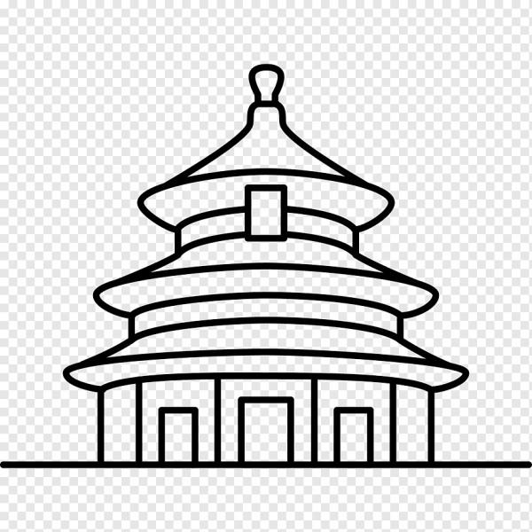 Храм неба в Пекине раскраска