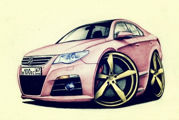 Машина в стиле шарж