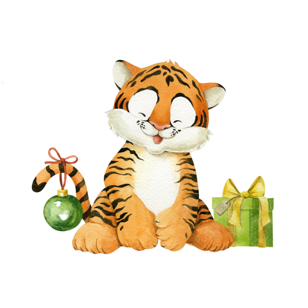 Милые мультяшные тигрята