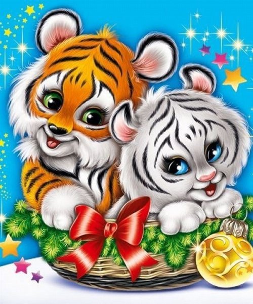 Тигр. Раскраска