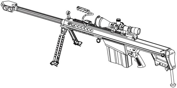 Barrett m82 чертеж