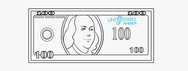 Доллар рисунок карандашом