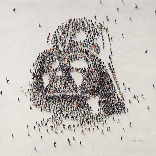 Картина из маленьких человечков