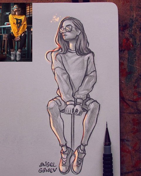 Angel Ganev Карандашные рисунки