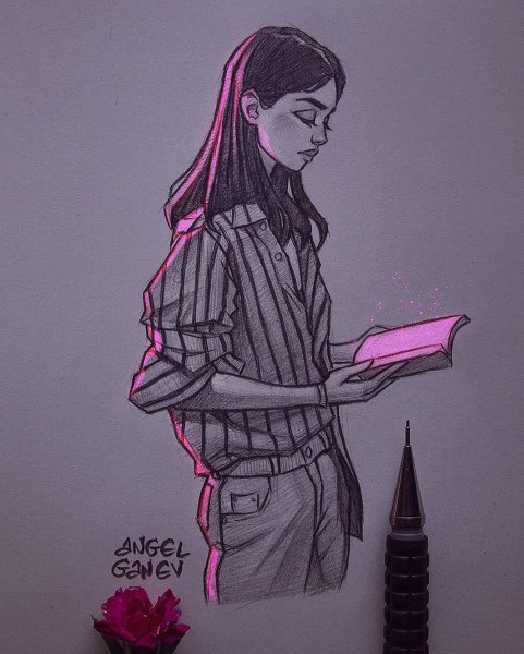 Ангел Ганев рисунки карандашом