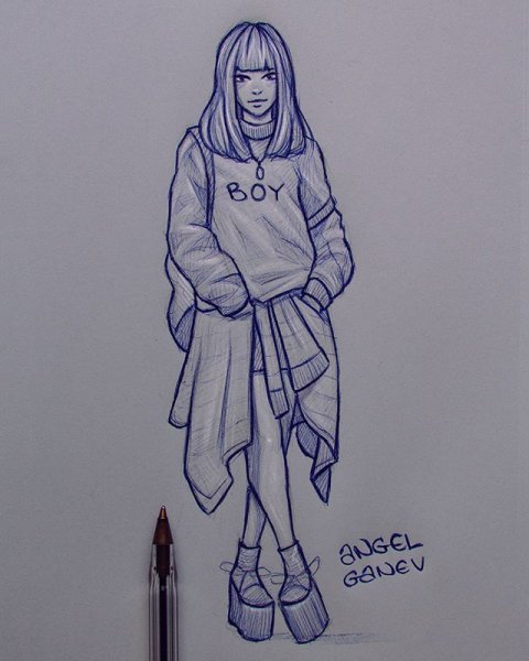 Ангел Ганев рисунки карандашом