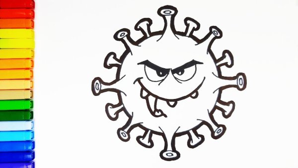 Раскраска коронавирус для детей