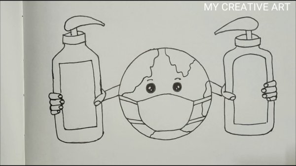 Рисунок вируса для срисовки