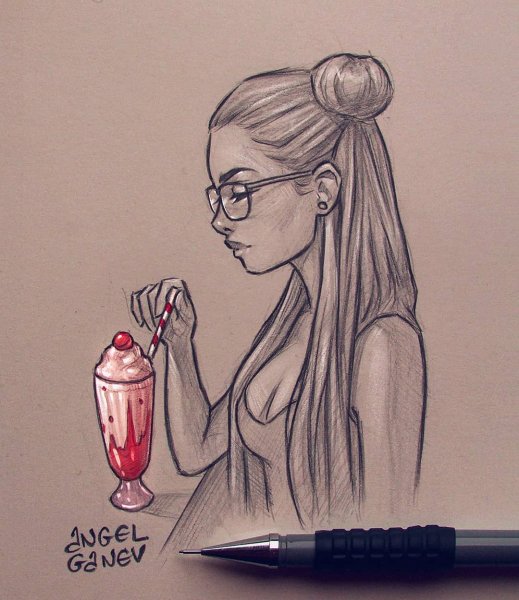 Лёгкие рисунки для срисовки карандашом для скетчбука