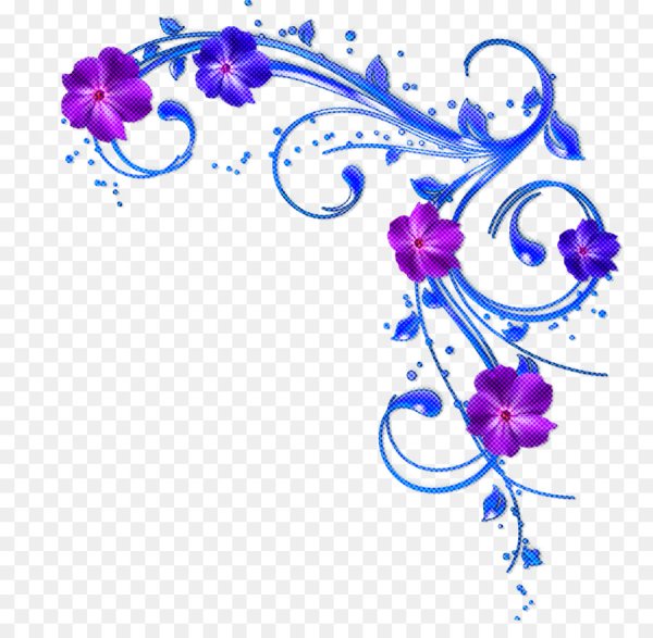 Угловой цветочный орнамент