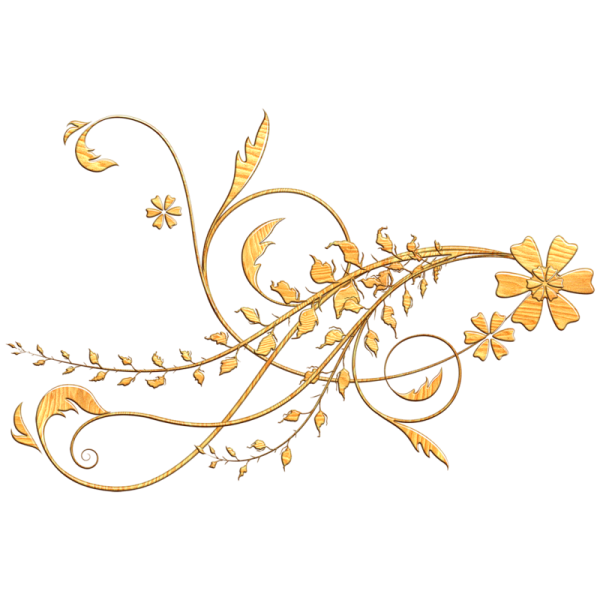 Прозрачный золотистый узор