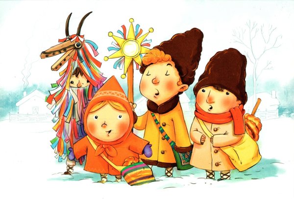 Эскизы на тему зимние гуляния