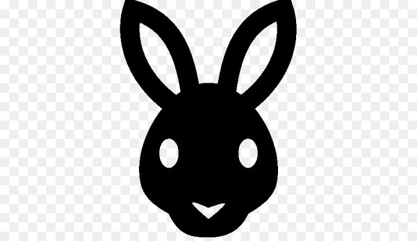 Силуэт морды кролика