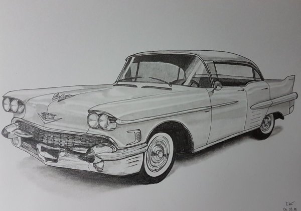 Cadillac 1958 Deville draw