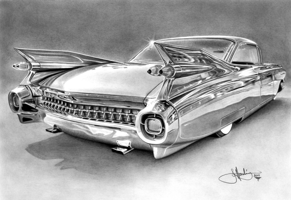 Cadillac Eldorado 1959 рисунок