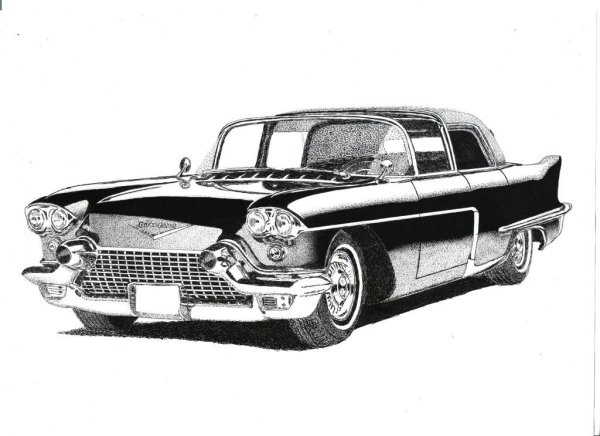 Cadillac Deville 1959 раскраска