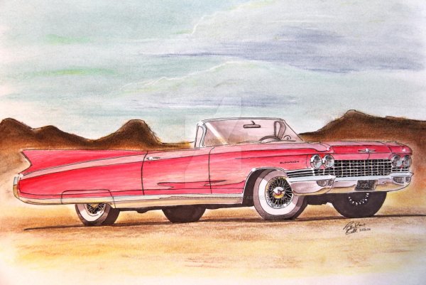 Cadillac Eldorado 1959 рисунок