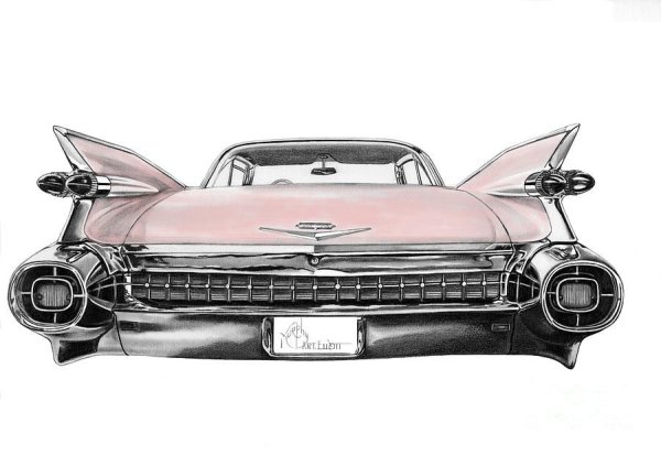 Cadillac Deville 1959 раскраска