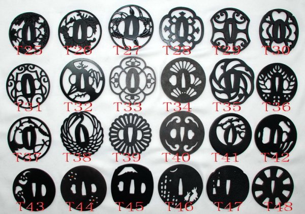 Цуба для катаны чертеж