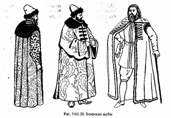 Одежда бояр Московской Руси 17 века