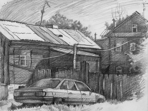 Академический пейзаж Графика