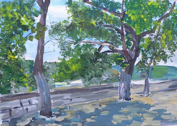 Акварель пленэр этюды сложные